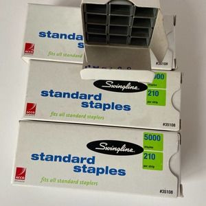 Swingline Standard Staples 4 Boxes #35108 New 5000 per box 210 per strip